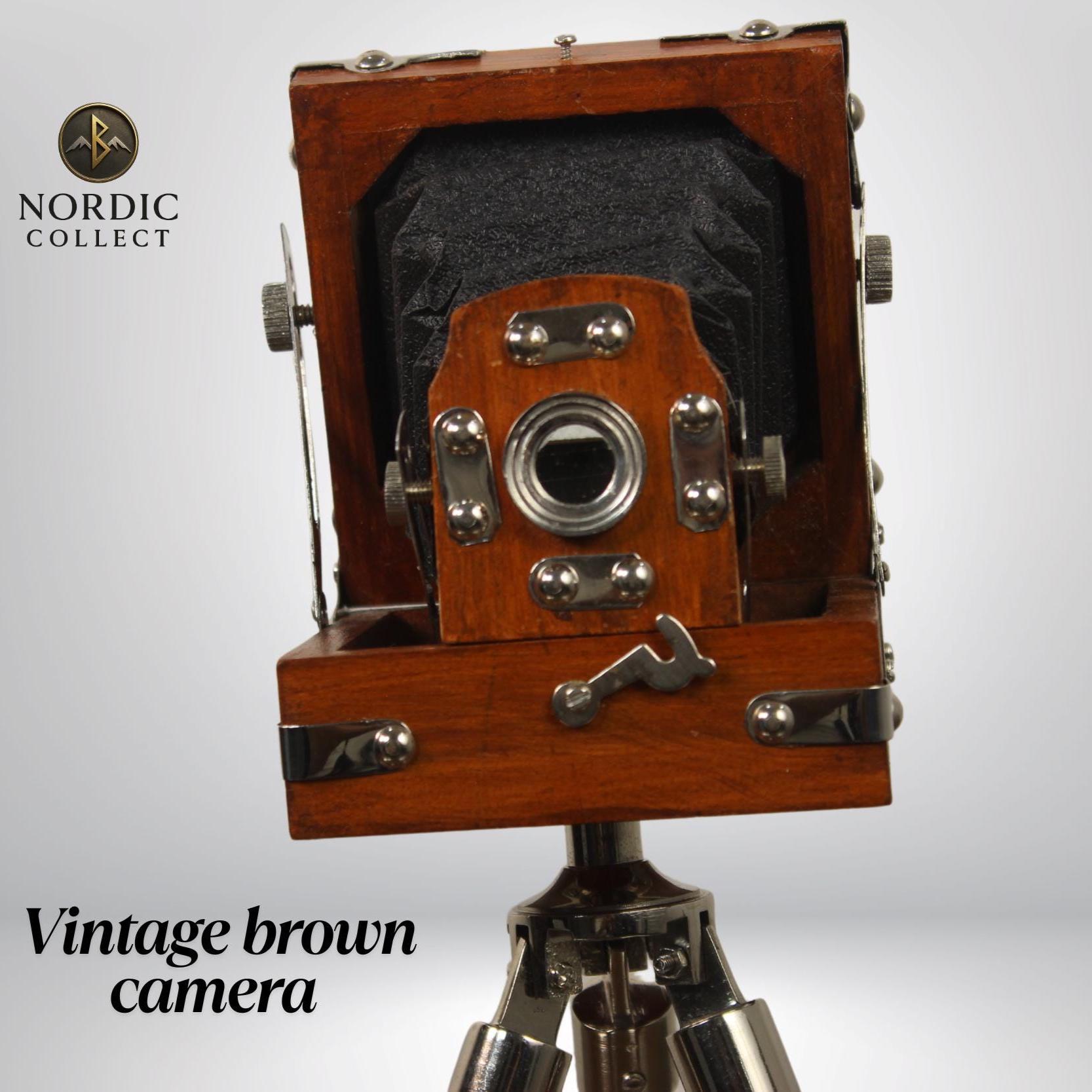 Wooden Bellows Camera on Adjustable Tripod view 6
