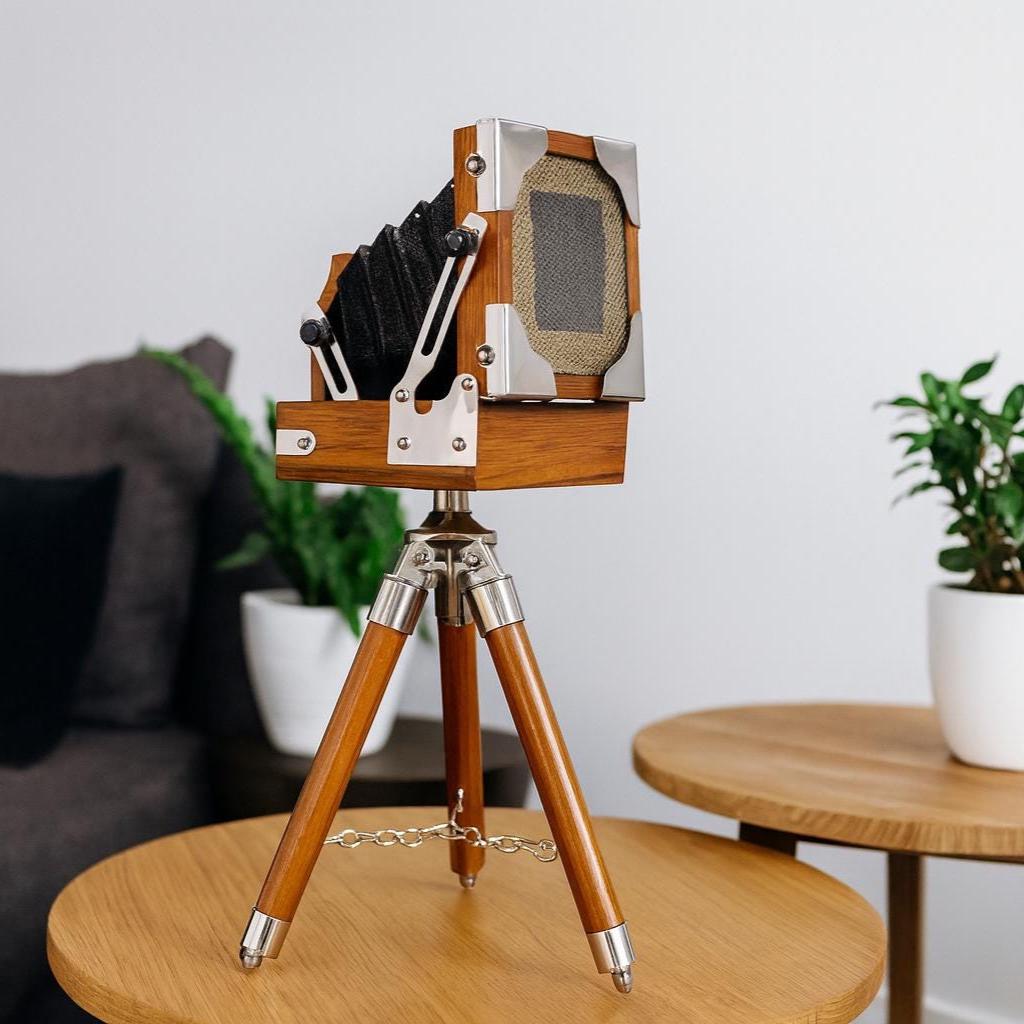 Wooden Bellows Camera on Adjustable Tripod view 7