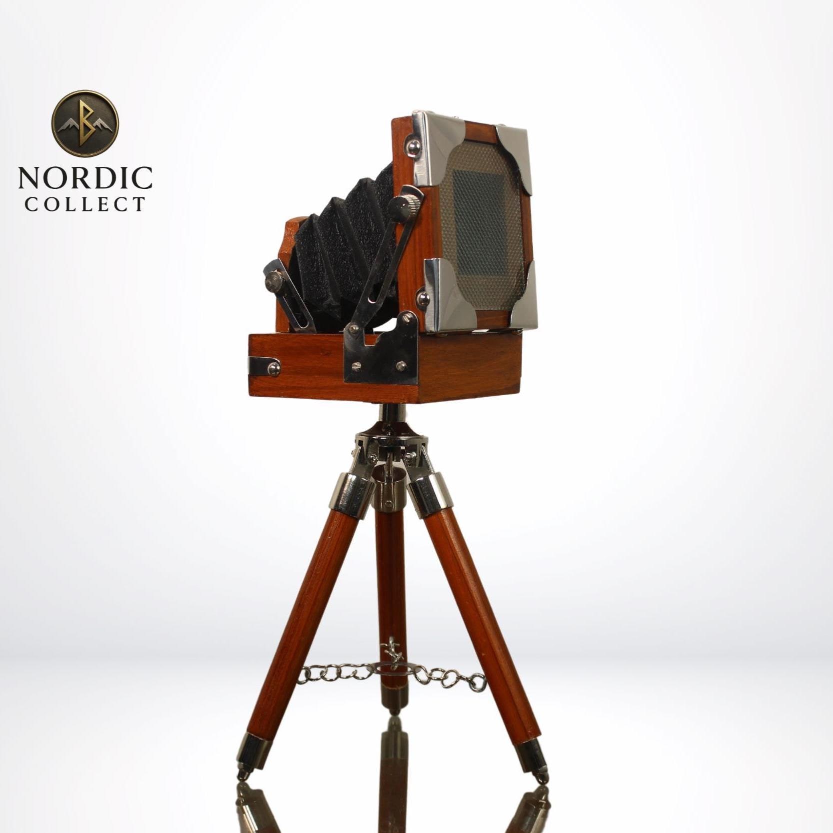 Wooden Bellows Camera on Adjustable Tripod view 8