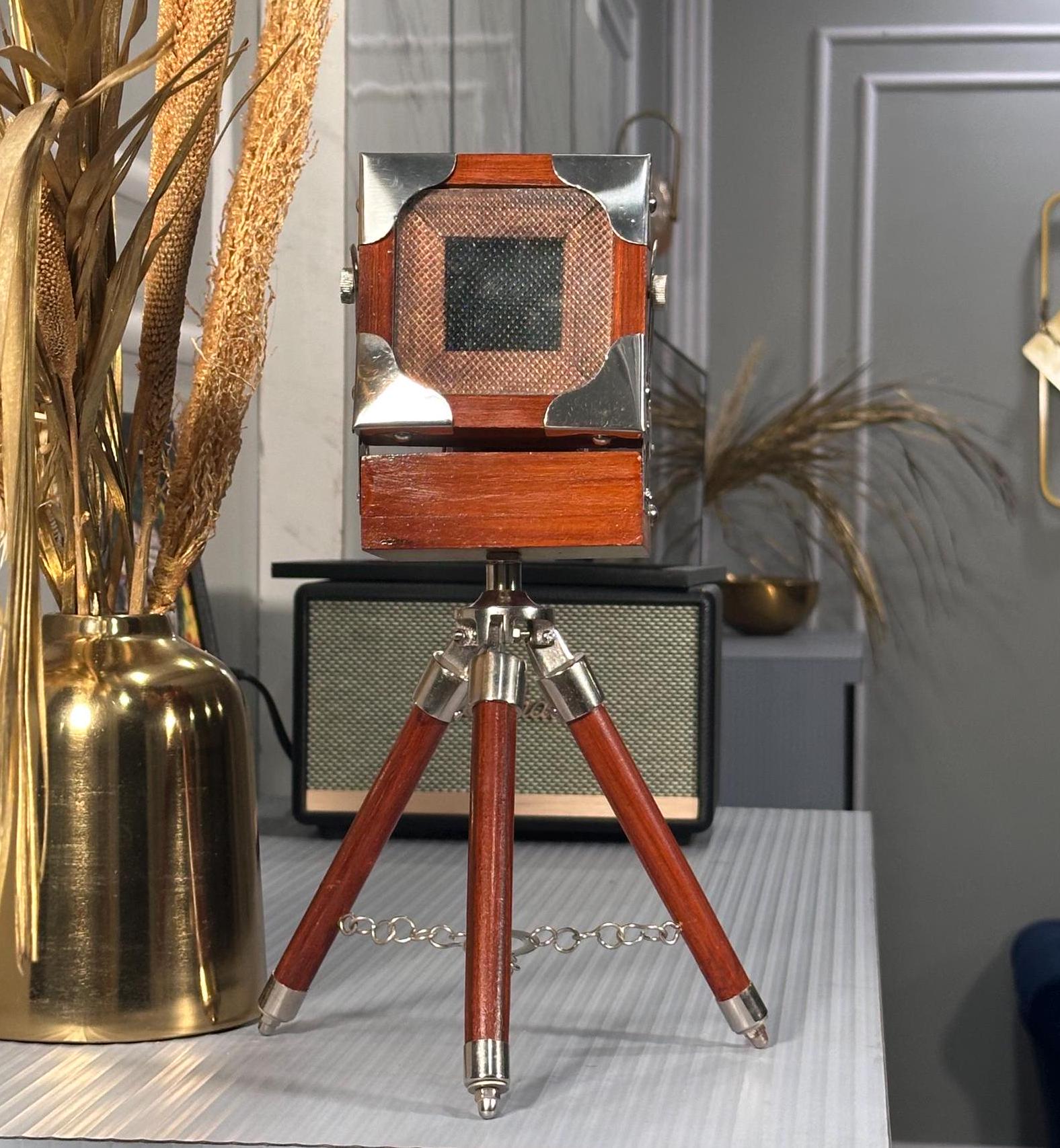 Compact Wooden Camera on Foldable Tripod view 10