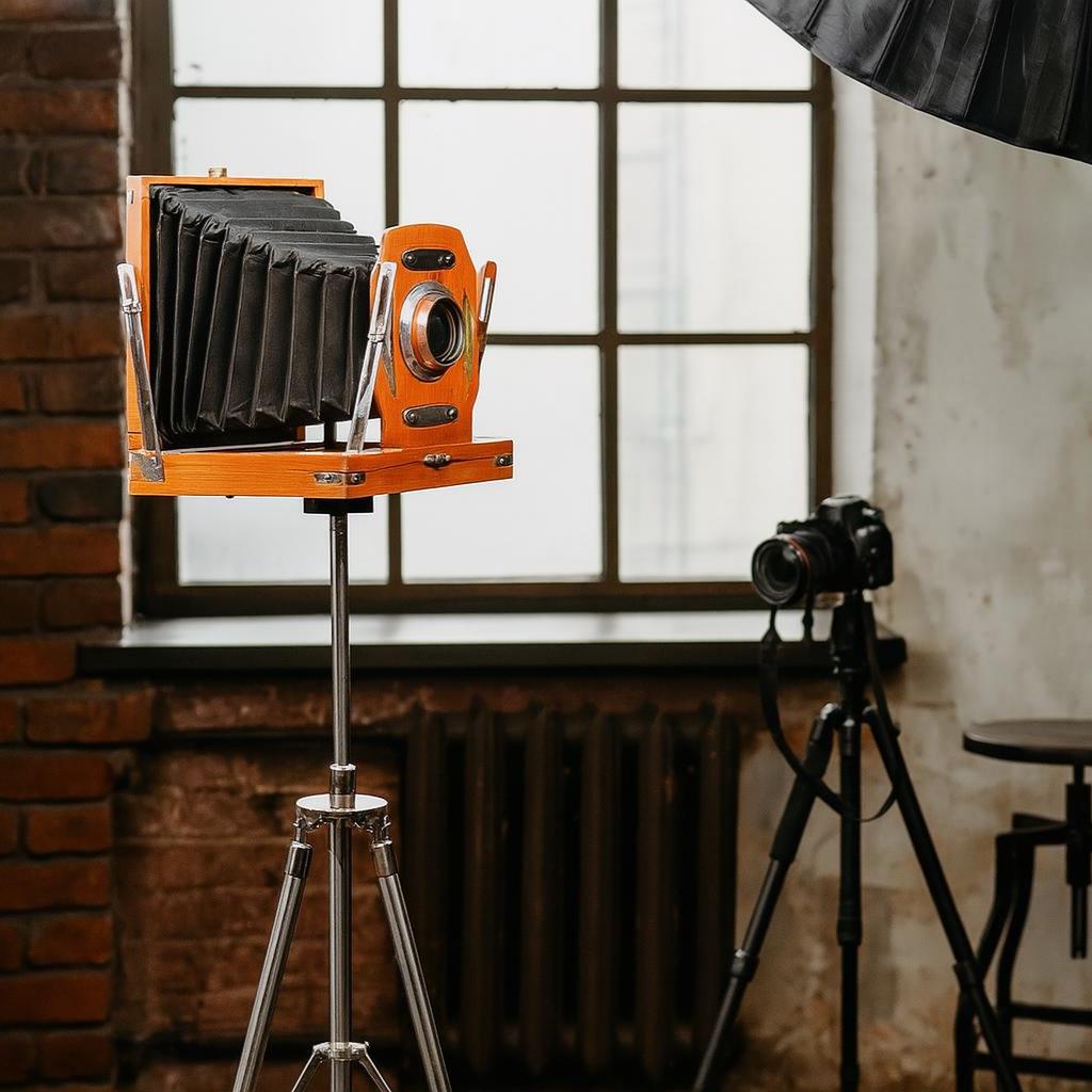 Wooden Studio Camera on Adjustable Tripod view 11