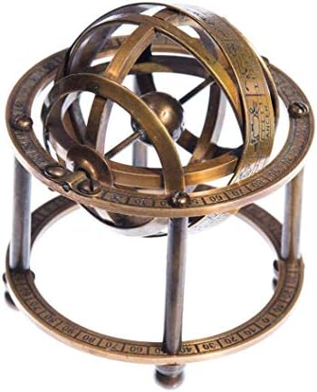 Miniature Brass Armillary Sphere with Stand view 4