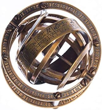 Miniature Brass Armillary Sphere with Stand view 5