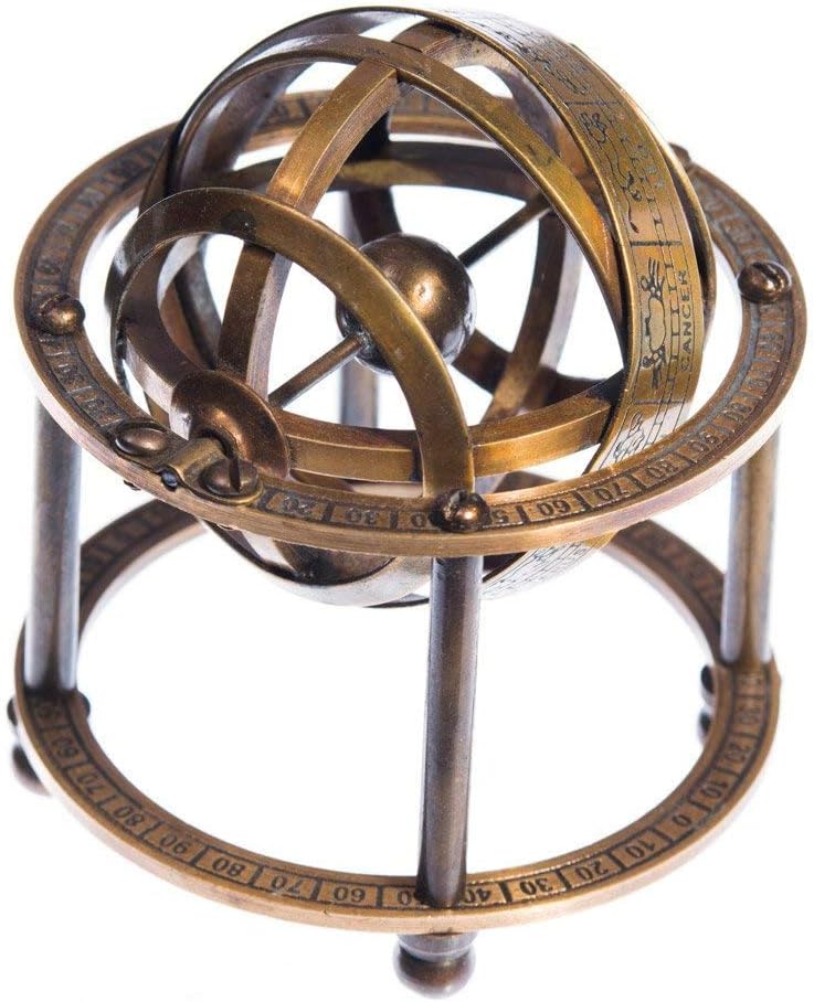 Miniature Brass Armillary Sphere with Stand view 7