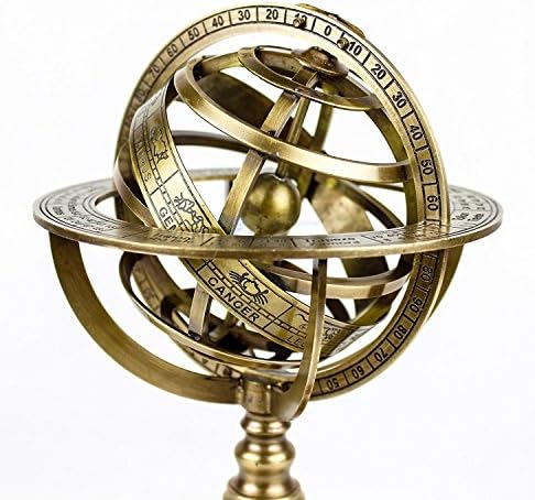 Brass Armillary Sphere on Lacquered Hardwood view 10