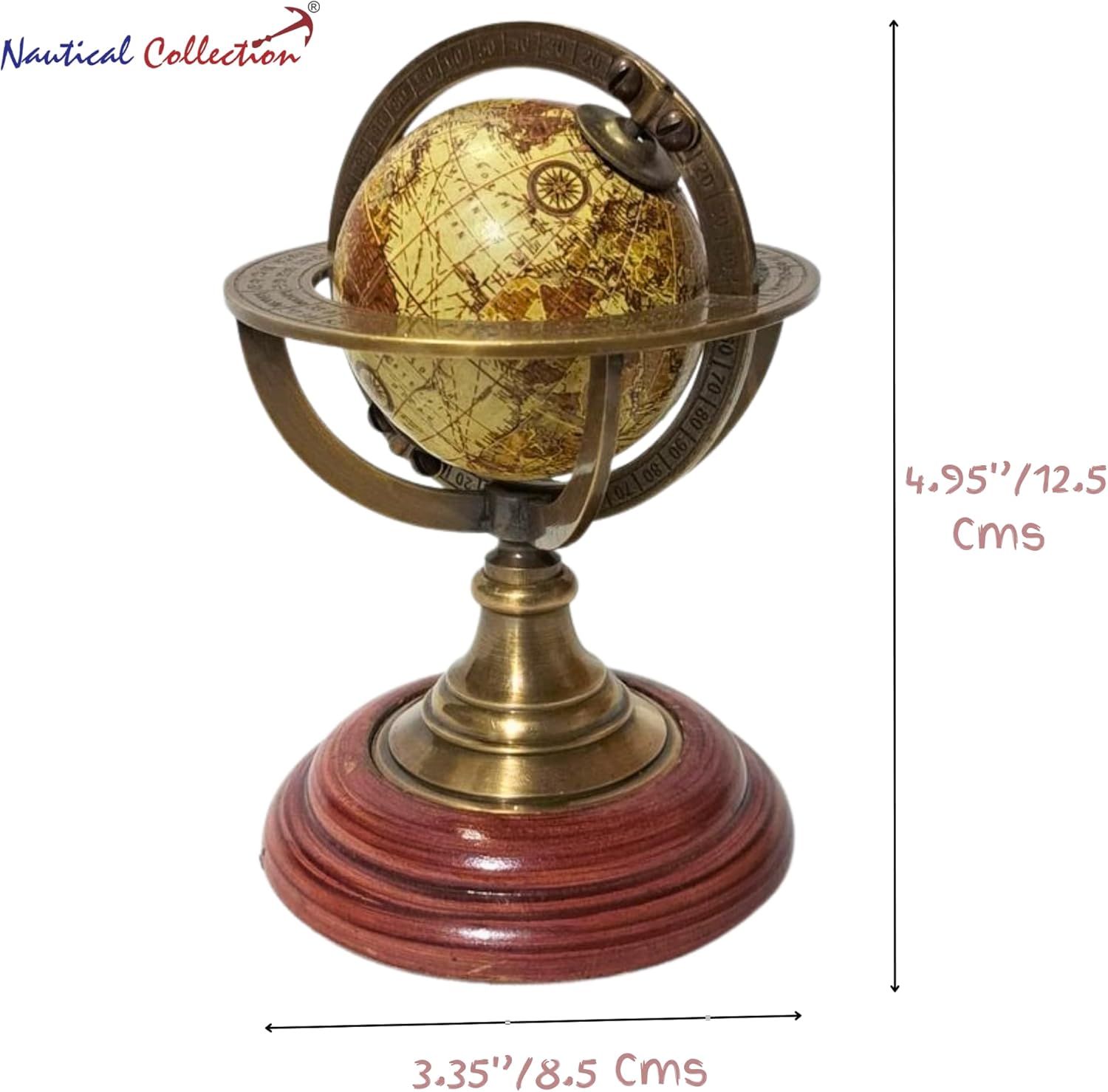 Brass Armillary Globe on MDF Base view 3