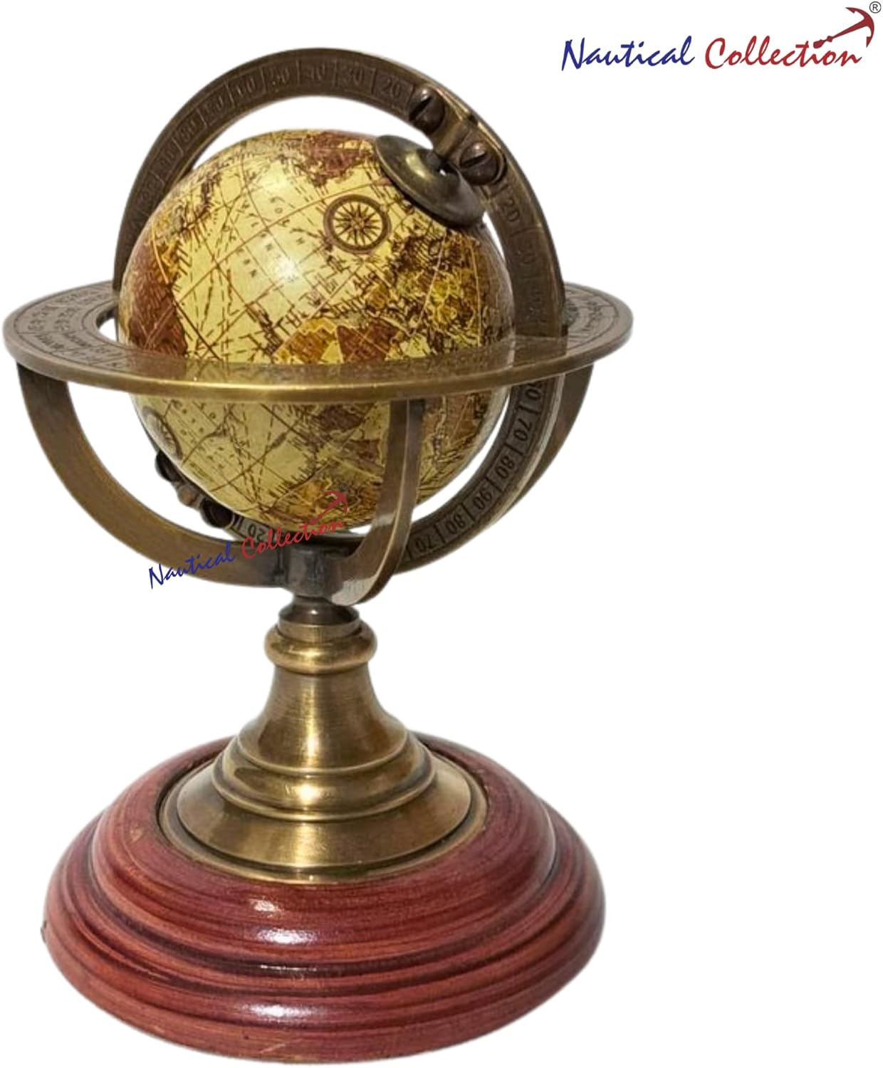 Brass Armillary Globe on MDF Base view 6