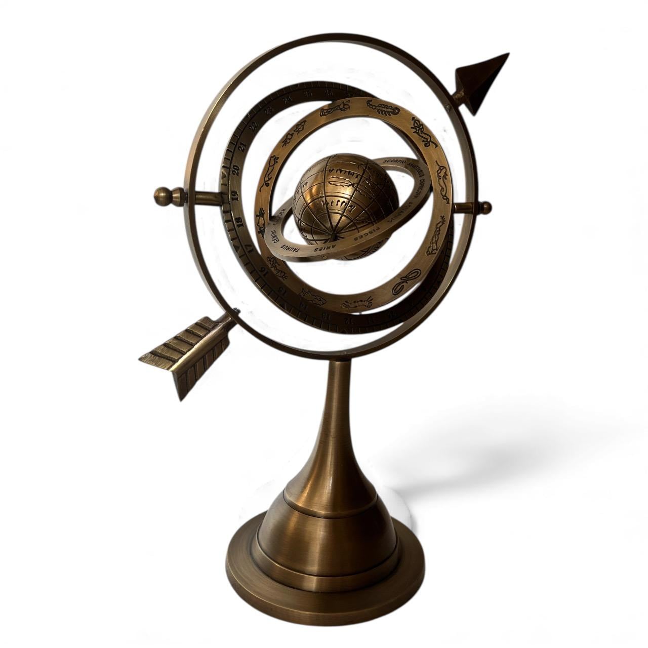 All-Brass Armillary Globe Sphere Nautical view 3