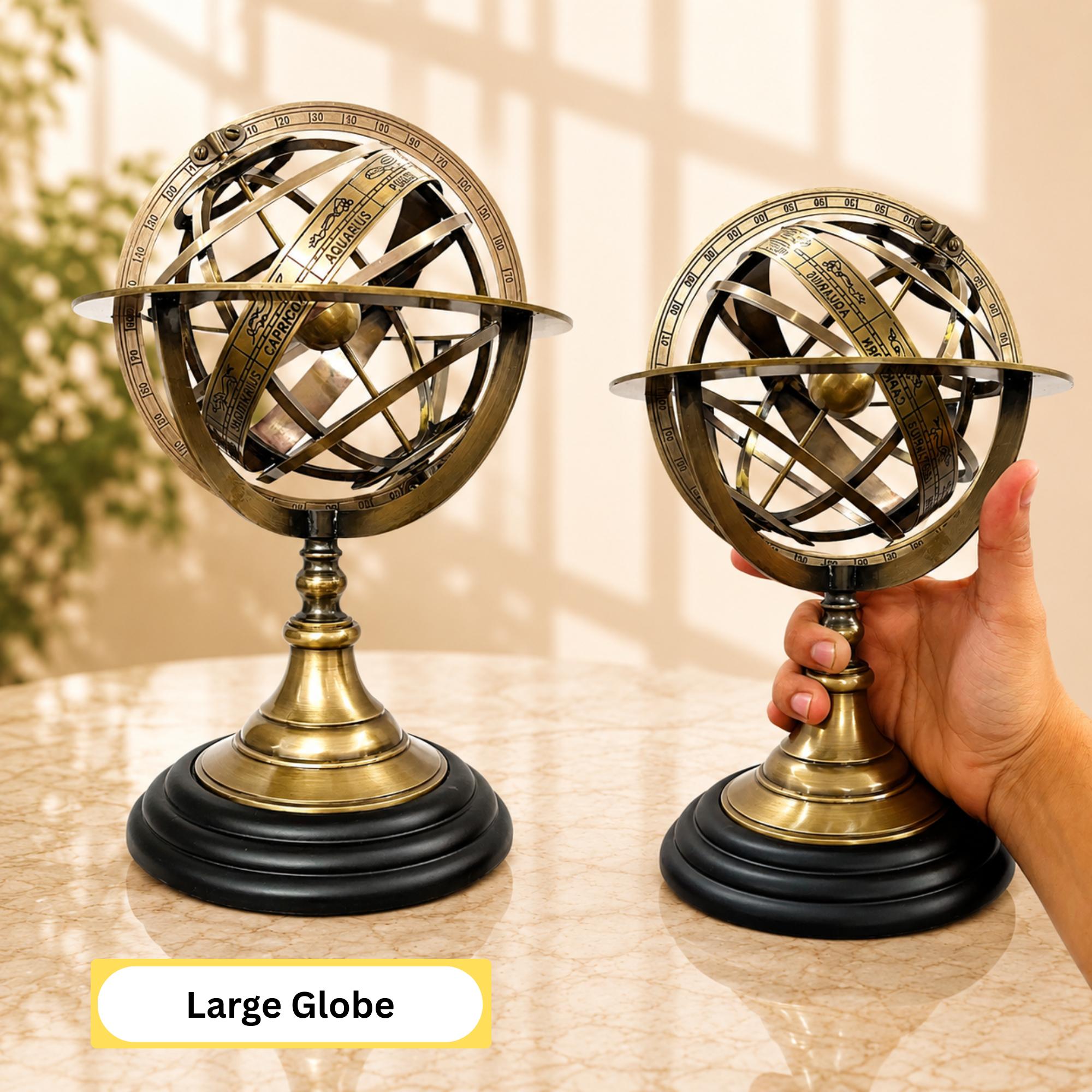 Zodiac Armillary Sphere on Four-Horse Compass Base view 3