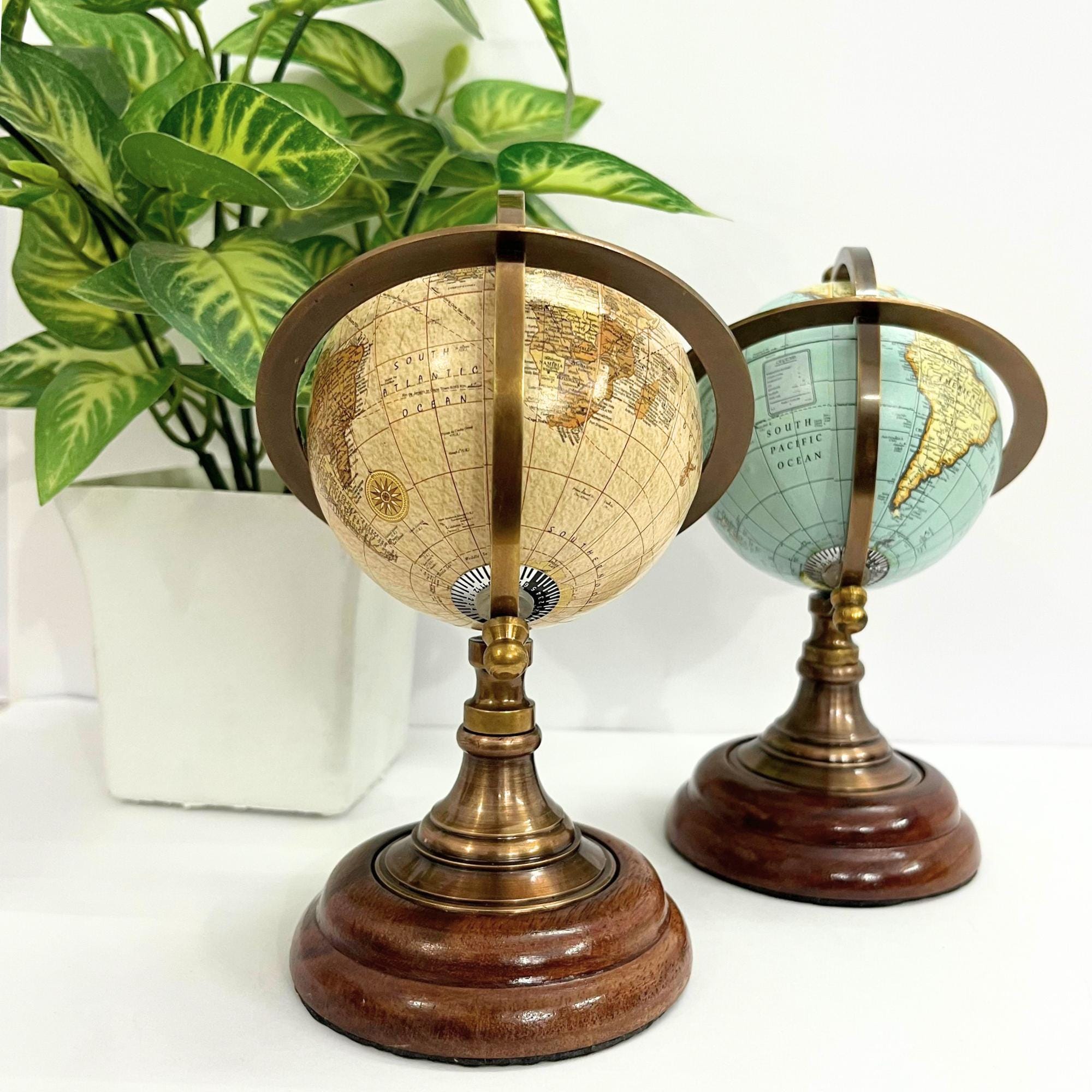 Brass Armillary Sphere with Rotating World view 2