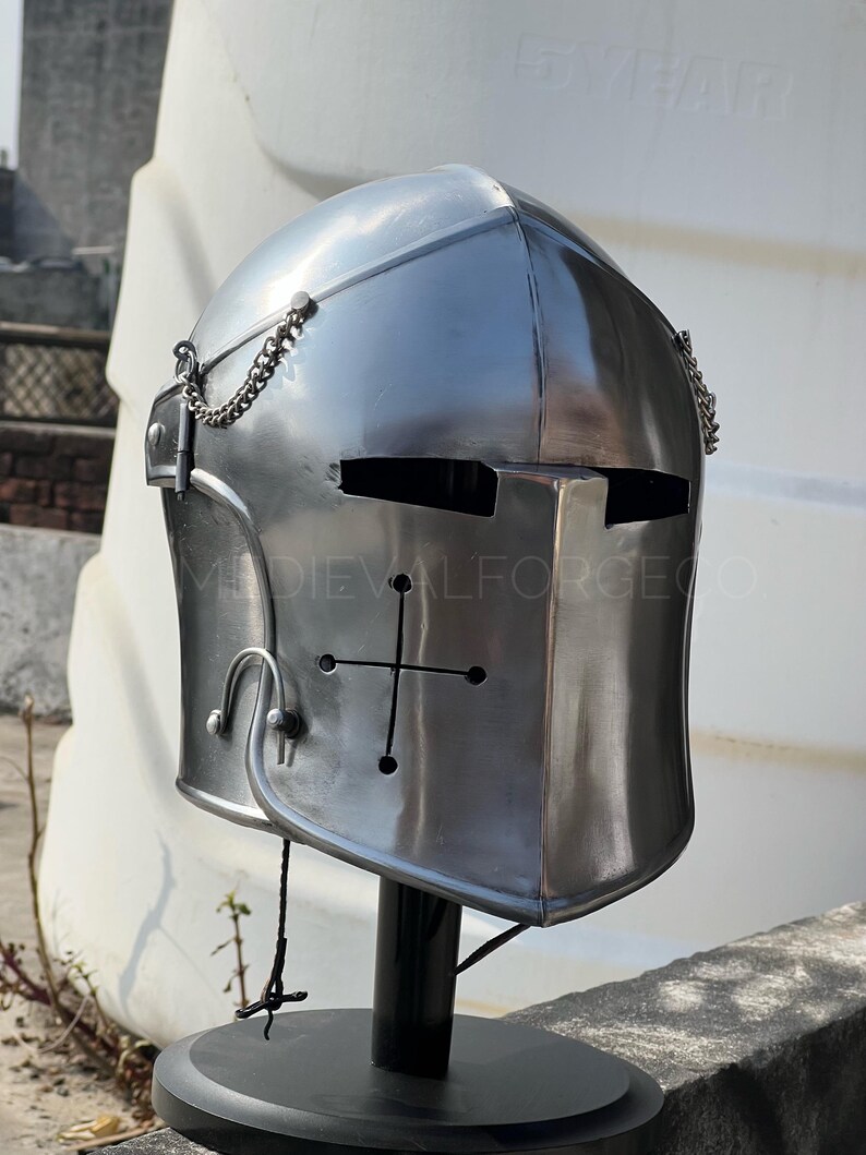 Italian Barbuta Helmet — Renaissance Steel Authentic view 5