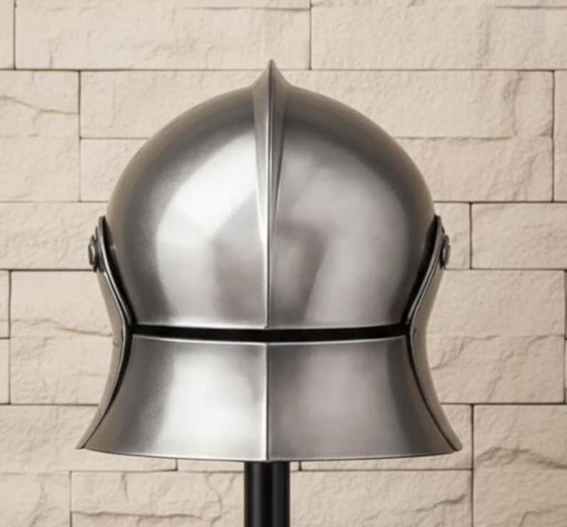 15th Century Steel Sallet Helmet — Gothic Knight view 2