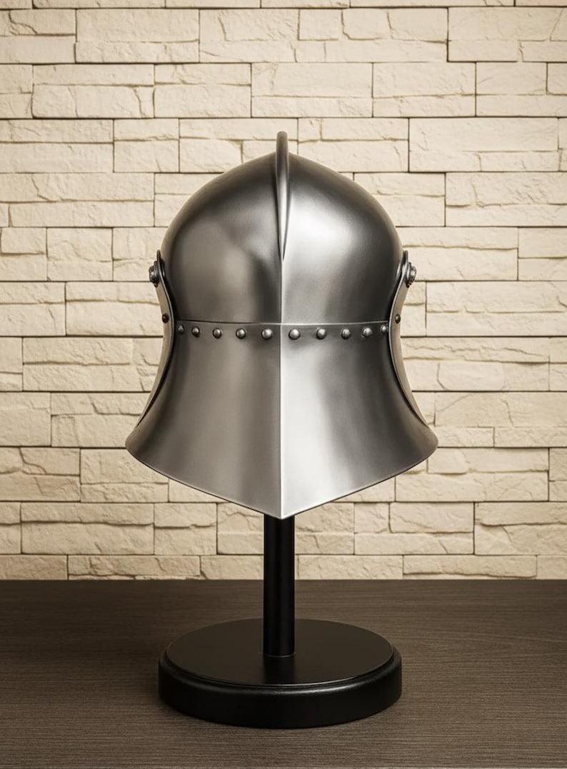 15th Century Steel Sallet Helmet — Gothic Knight view 6