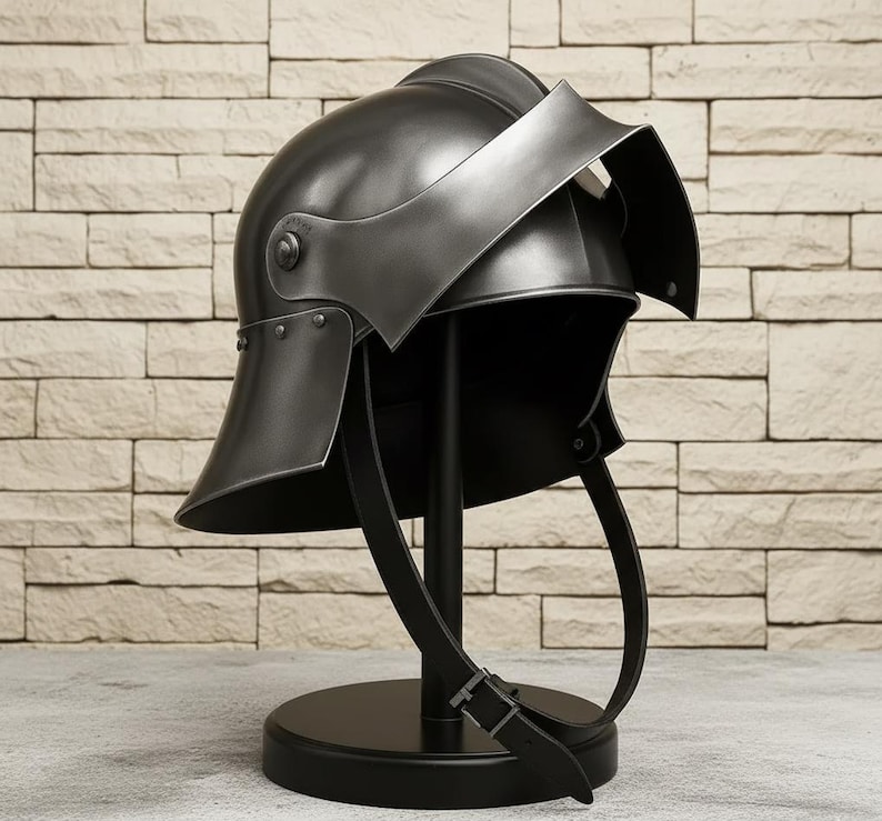 15th Century Steel Sallet Helmet — Gothic Knight view 7