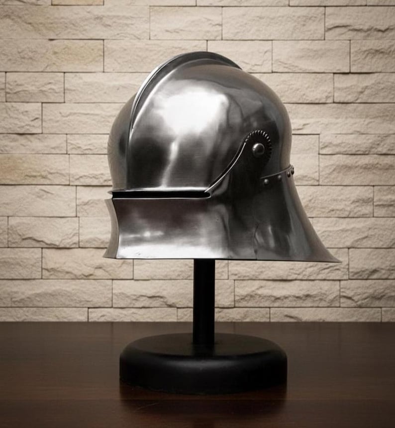 15th Century Steel Sallet Helmet — Gothic Knight view 8