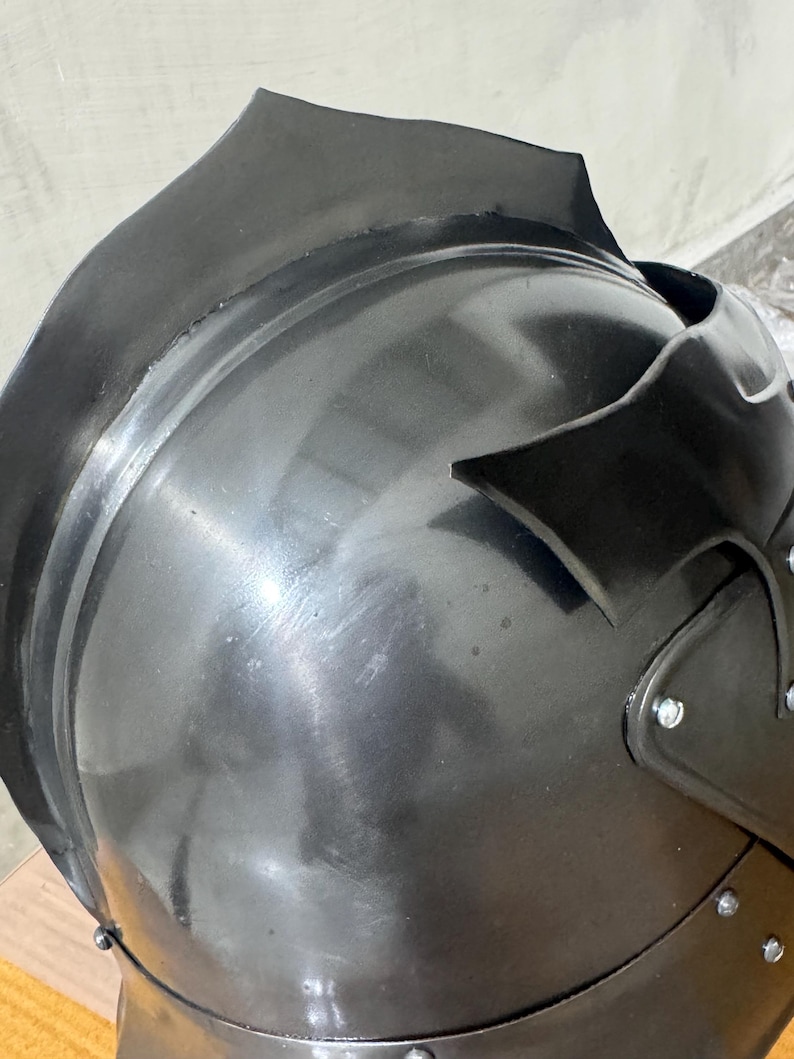 Dark Knight Medieval Helmet — Gothic Steel Warrior view 7