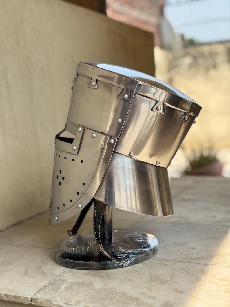 Templar Crusader Knight Helmet — Wearable Steel view 5