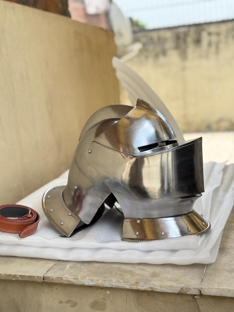 Medieval Knight Visor Helmet — Wearable Crusader view 3