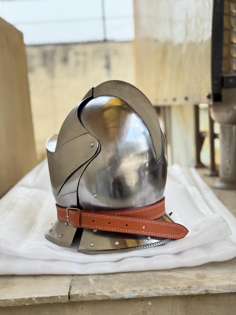 Medieval Knight Visor Helmet — Wearable Crusader view 5