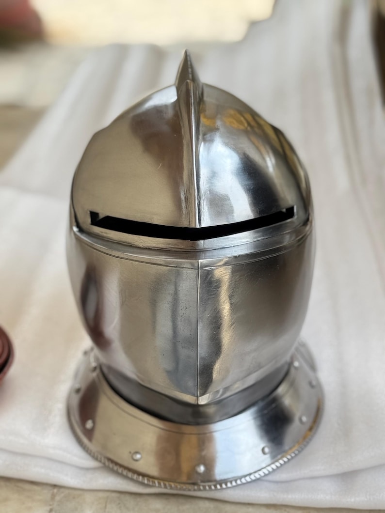Medieval Knight Visor Helmet — Wearable Crusader view 7