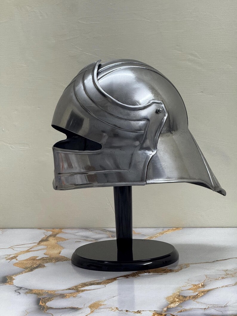 Medieval Knight Crusader Helmet — Wearable Steel view 5