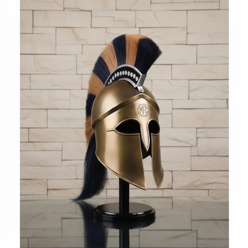 Spartan Warrior Helmet — Bronze Corinthian Decorative view 5