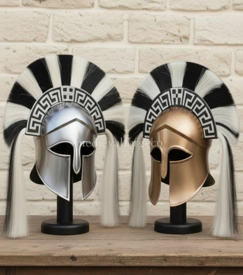 Roman Two-Helmet Combo — Corinthian Bronze Spartan Pair view 7