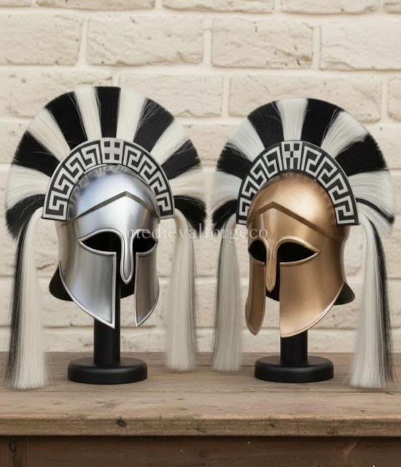 Roman Two-Helmet Combo — Corinthian Bronze Spartan Pair view 8