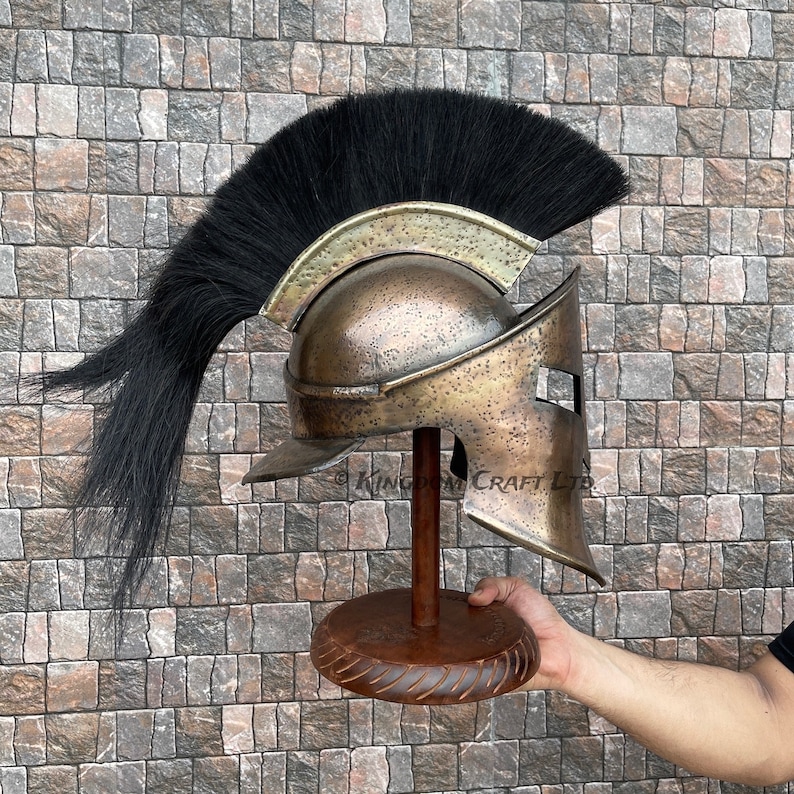 Spartan King Leonidas Helmet with Display Stand view 3