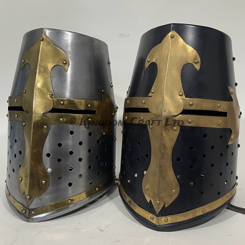 Templar Crusader Knight Helmet — Gift Ready view 4
