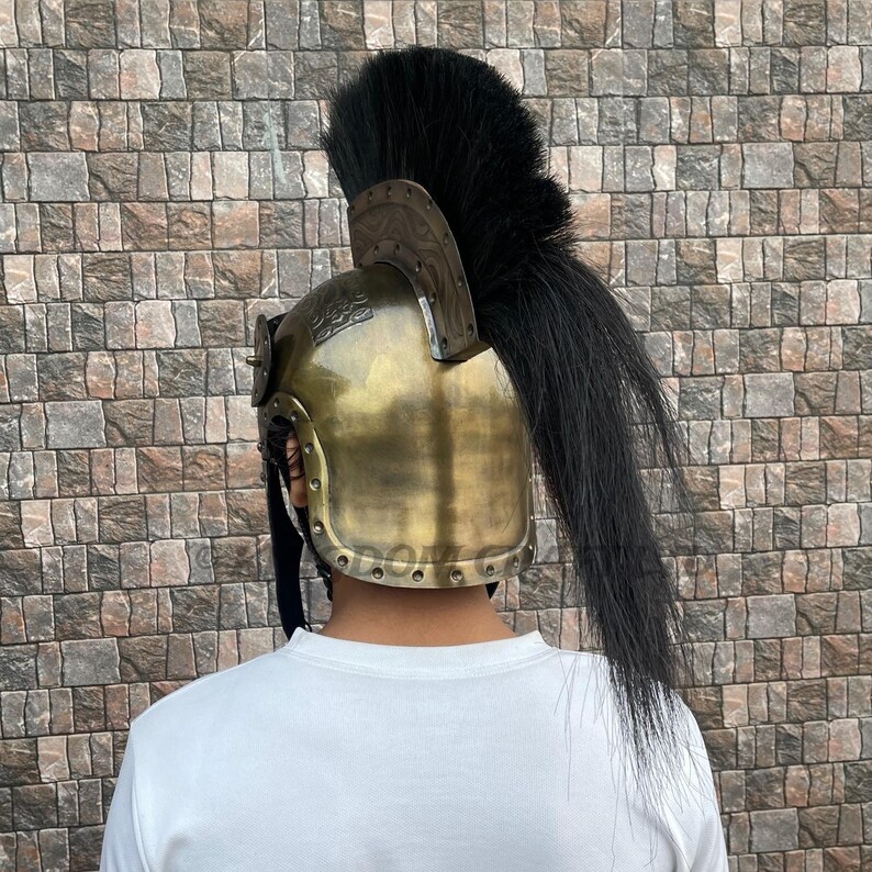 Roman Centurion Queen's Guard Helmet with Display Stand view 4