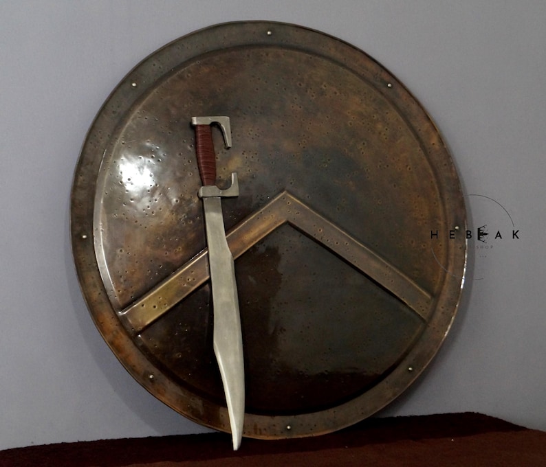 Spartan Style Decorative Shield Helmet — Large Display view 6
