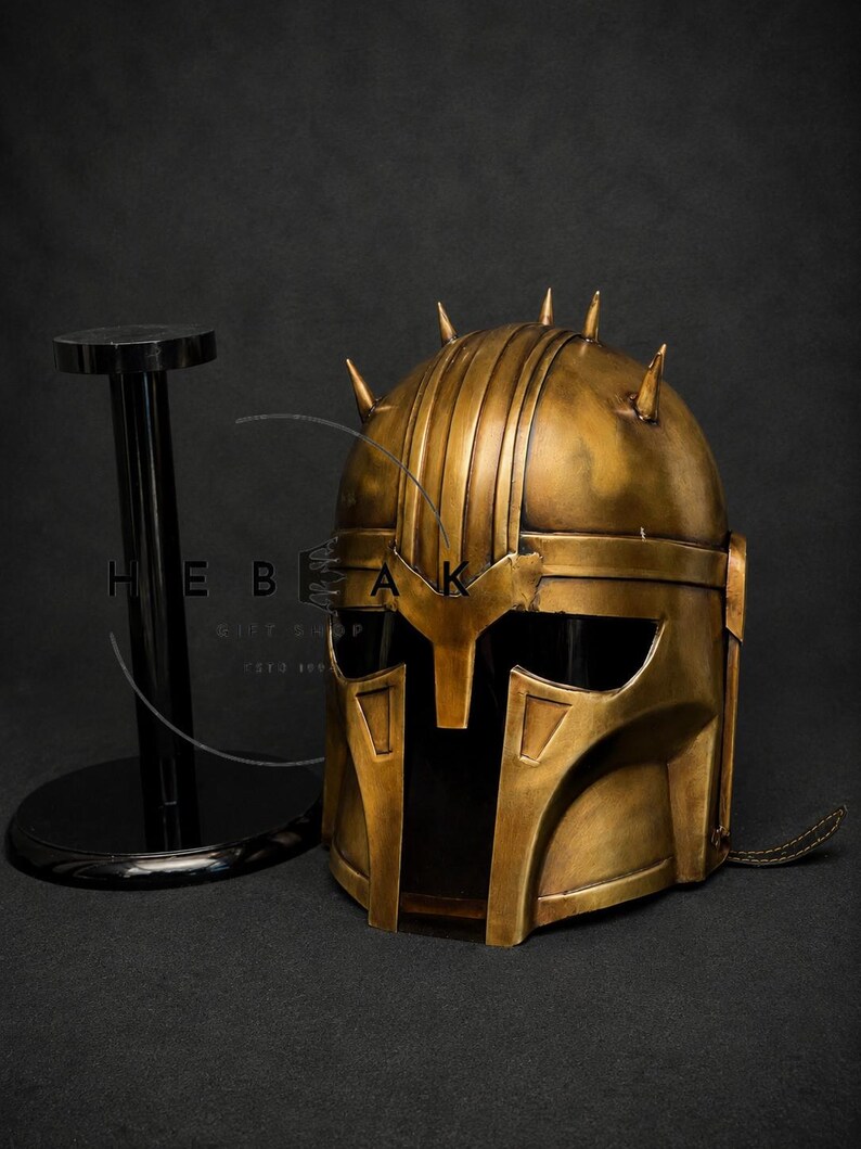 Bronze Warrior Fantasy Knight Helmet — Collector Display view 7