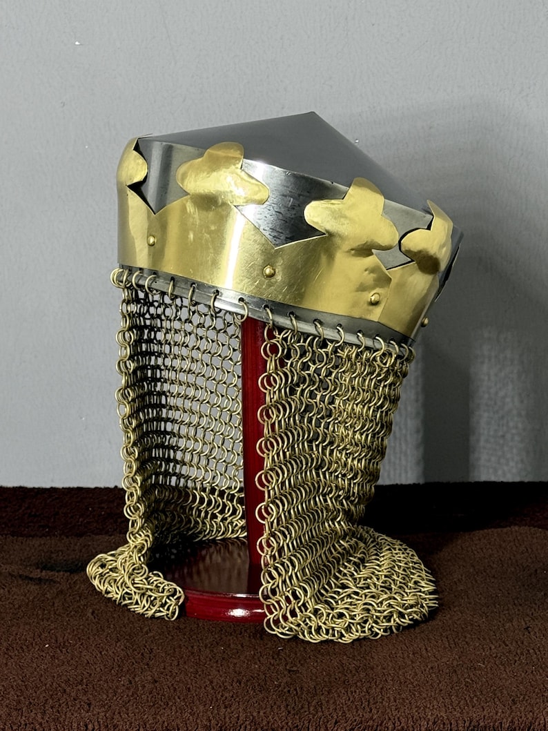 King Arthur Helmet — Medieval Chainmail view 7