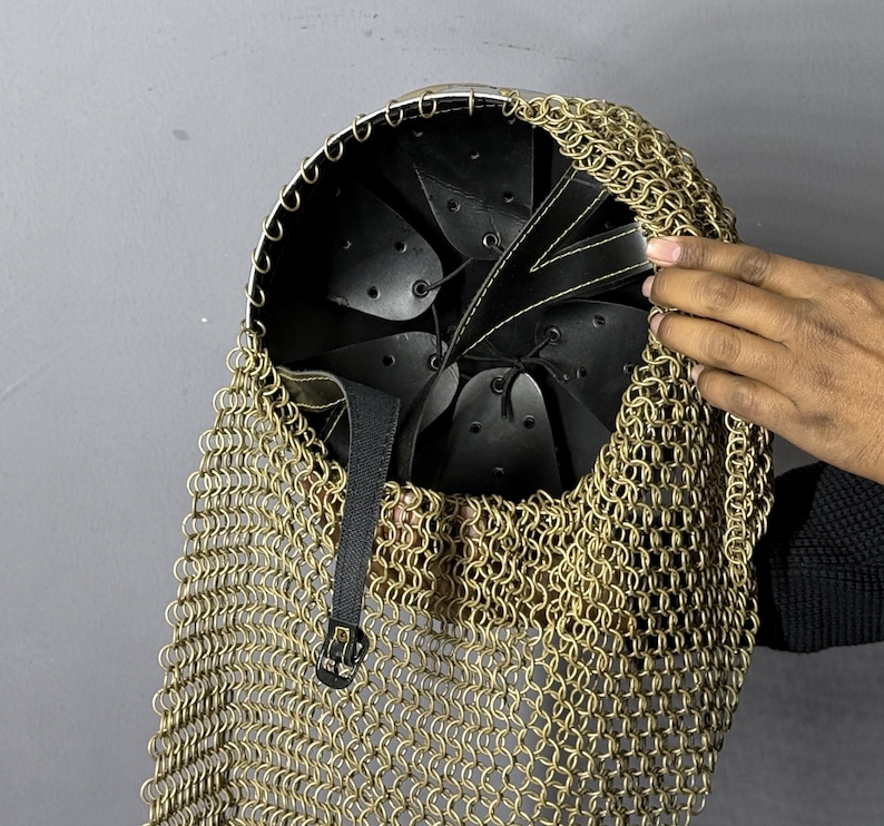 King Arthur Helmet — Medieval Chainmail view 10
