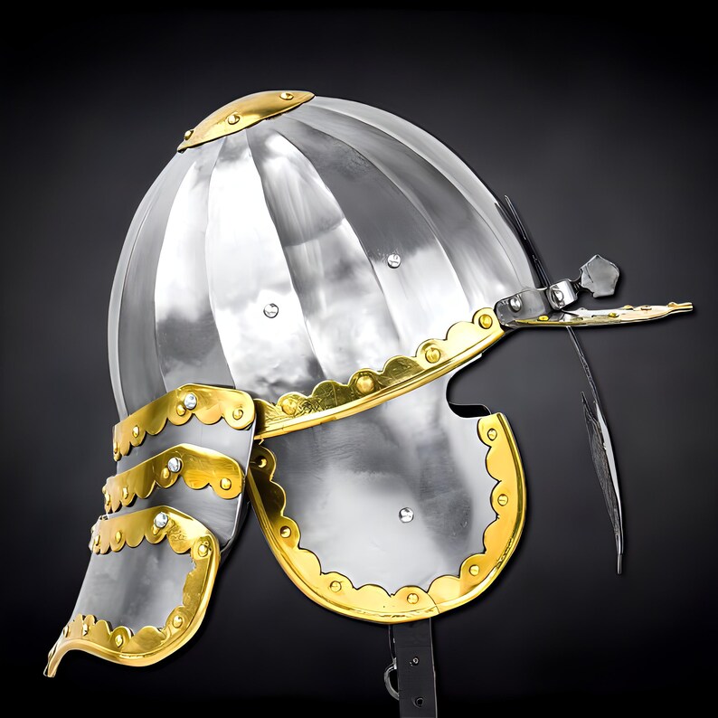Roman Steel Helmet — 18-Gauge Historical Display view 3