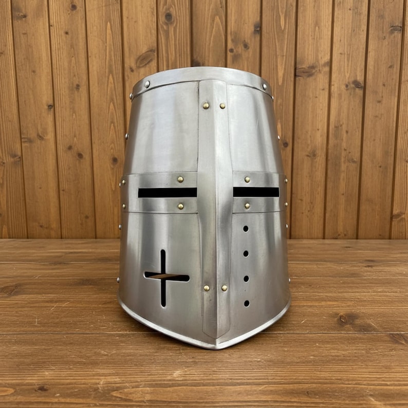 Templar Crusader Helmet with Display Stand view 2