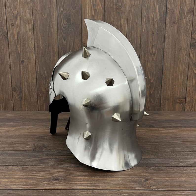 Black Gladiator Helmet with Display Stand view 7
