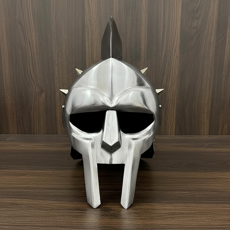 Black Gladiator Helmet with Display Stand view 9