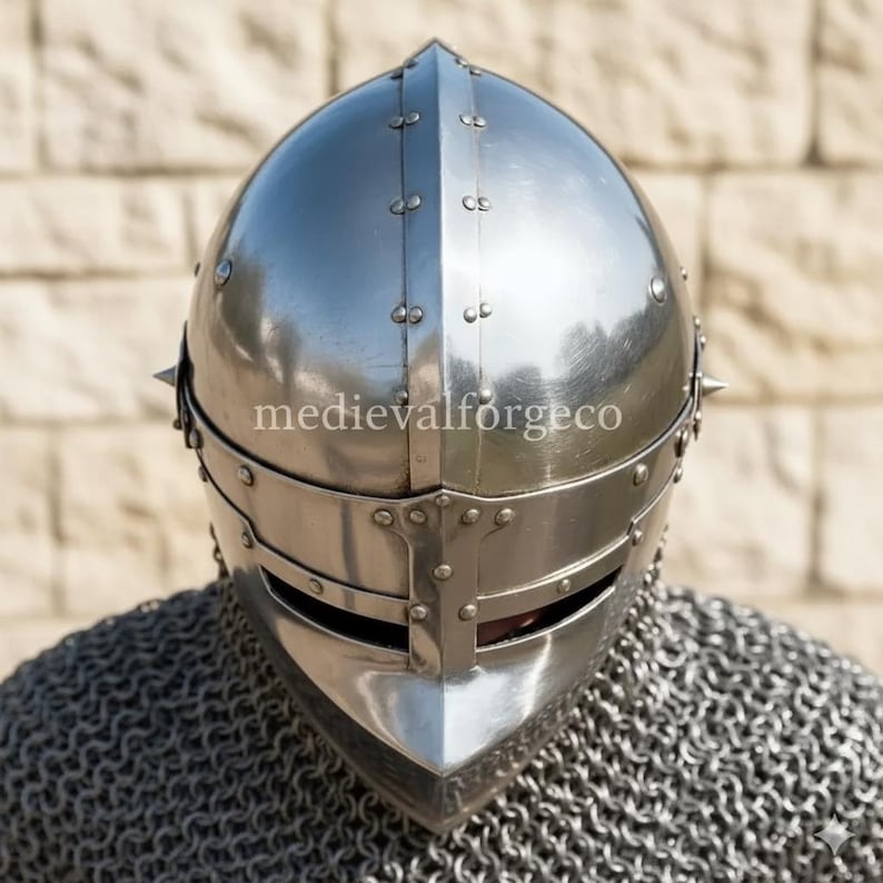 Crusader Knight Helmet — Wearable Chainmail Armor view 8