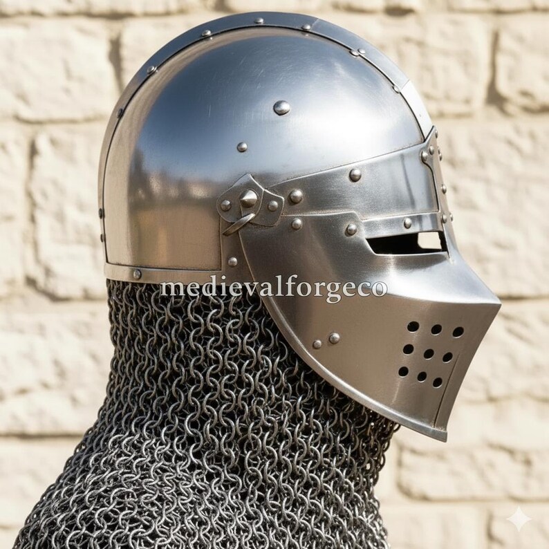 Crusader Knight Helmet — Wearable Chainmail Armor view 9