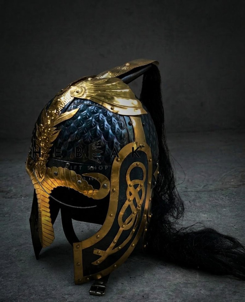 Steel Viking Dragon Helmet — Knight Cosplay Replica view 2