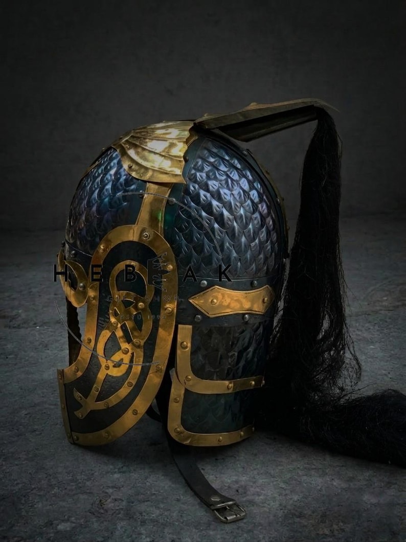 Steel Viking Dragon Helmet — Knight Cosplay Replica view 4