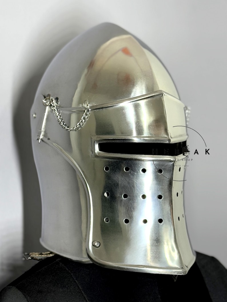 Steel Crusader Great Helm — Medieval Knight view 5