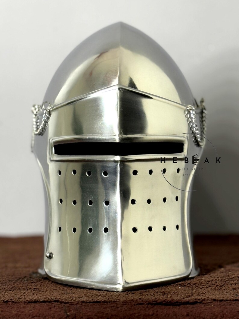 Steel Crusader Great Helm — Medieval Knight view 6