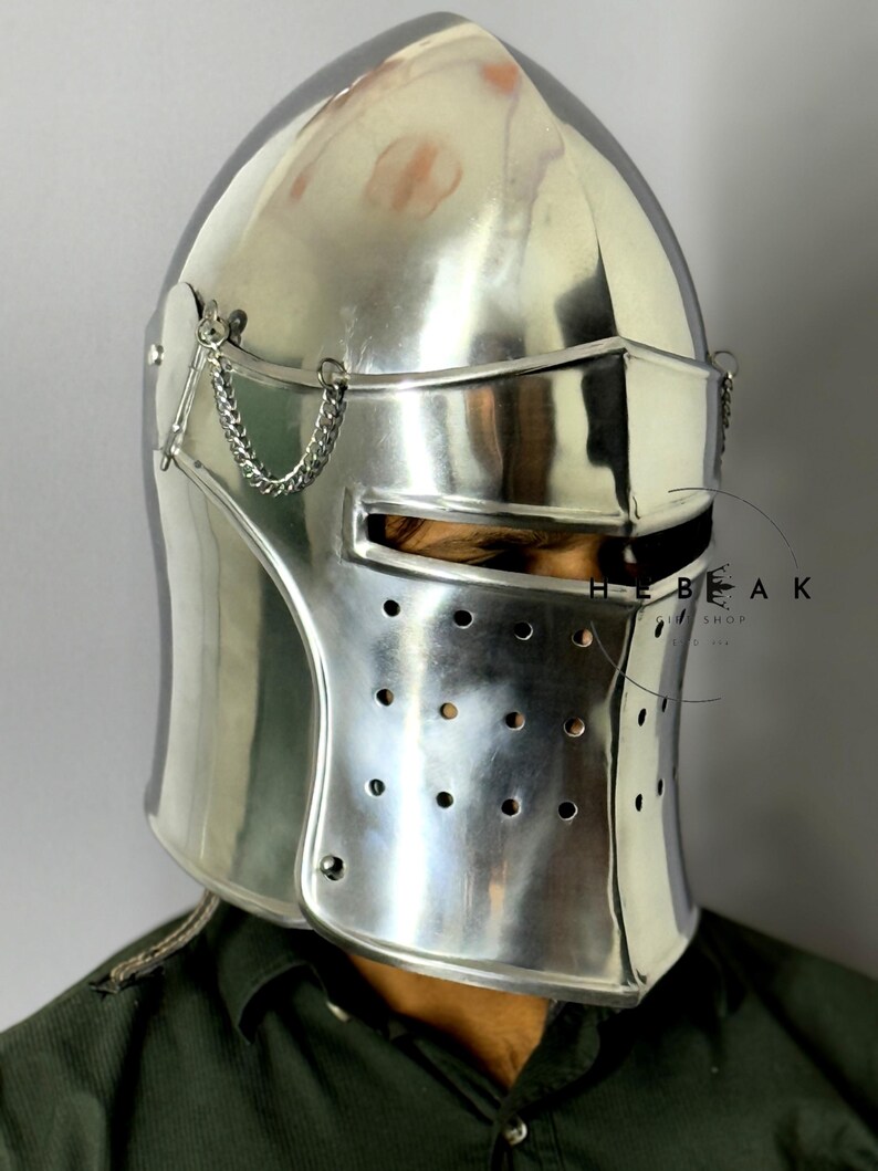 Steel Crusader Great Helm — Medieval Knight view 10