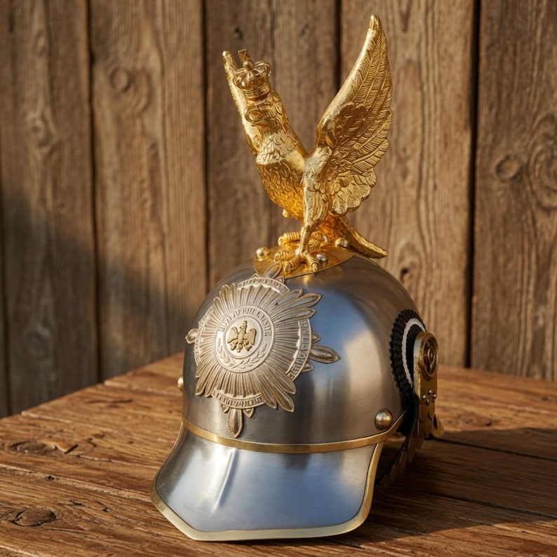 Imperial German Pickelhaube — Prussian Military Spiked view 3