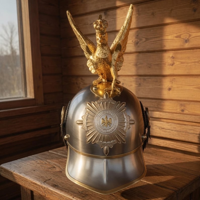 Imperial German Pickelhaube — Prussian Military Spiked view 9