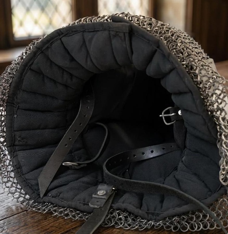 Hounskull Bascinet Knight Helmet — Heavy Gauge Chainmail view 9
