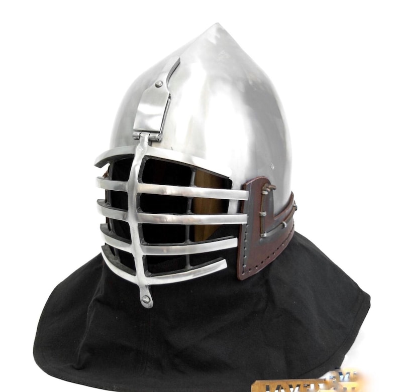 Grill Bascinet Helmet — Buhurt Style Knight view 7